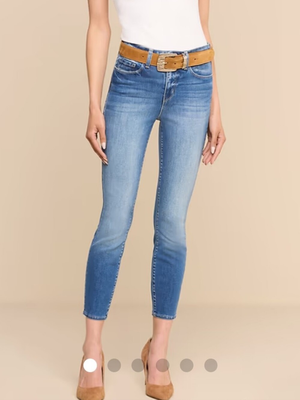 L'Agence Margot Ankle Length Light Wash High-Rise Jeans 31